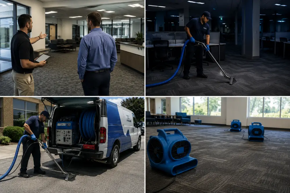 commercial carpet cleaning process