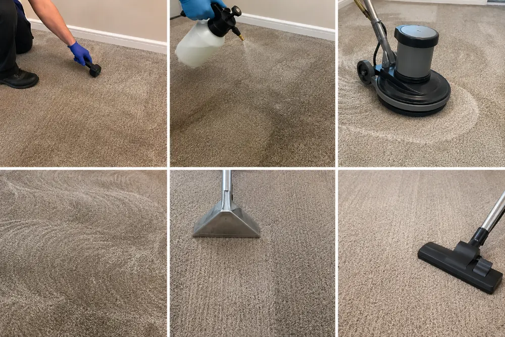 low moisture carpet cleaning process