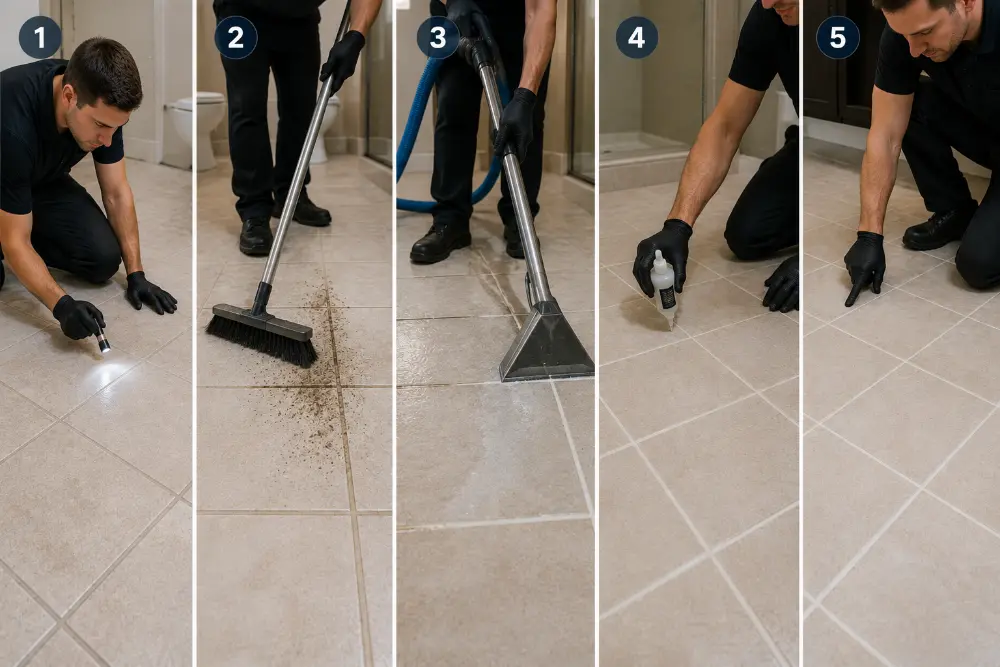 tile and grout cleaning process
