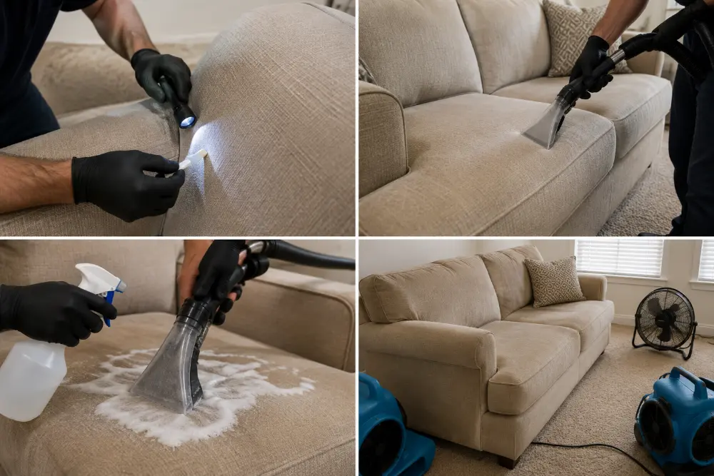 upholstery cleaning process